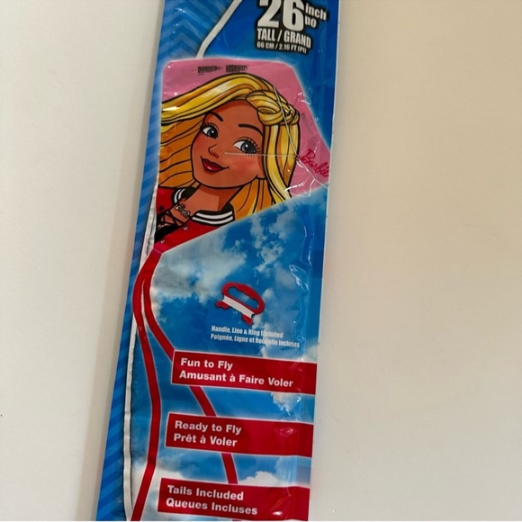 BARBIE 26" DIAMOND SHAPE STRINGS TAIL SOURING FLYING KITE - Picture 2 of 7